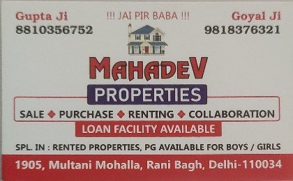 Mahadev Properties Multani Mohalla Delhi