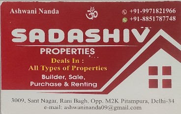 Sadashiv Properties Sant Nagar Rani Bagh Delhi