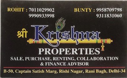 Shri Krishna Properties Rishi Nagar Rani Bagh Delhi