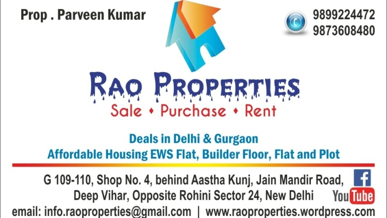 Rao properties Sector 24 Rohini Delhi