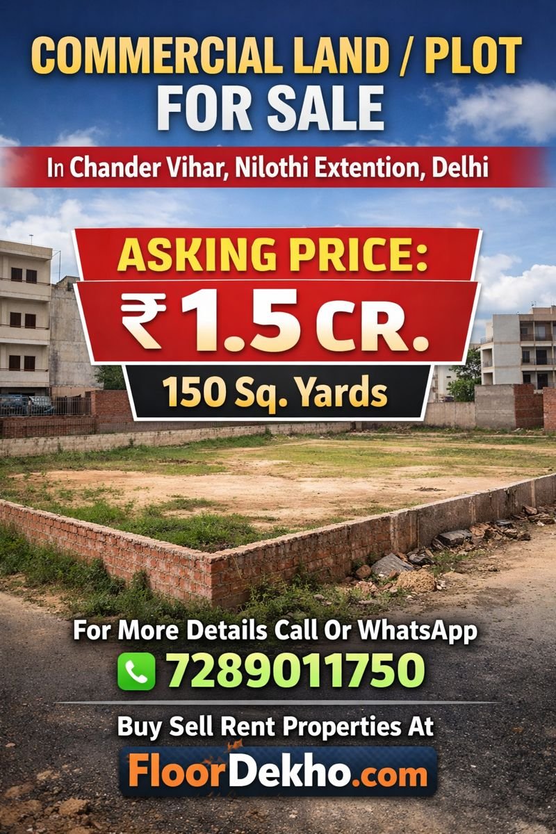 Commercial Plot For Sale In Chander Vihar Nilothi Extention Delhi