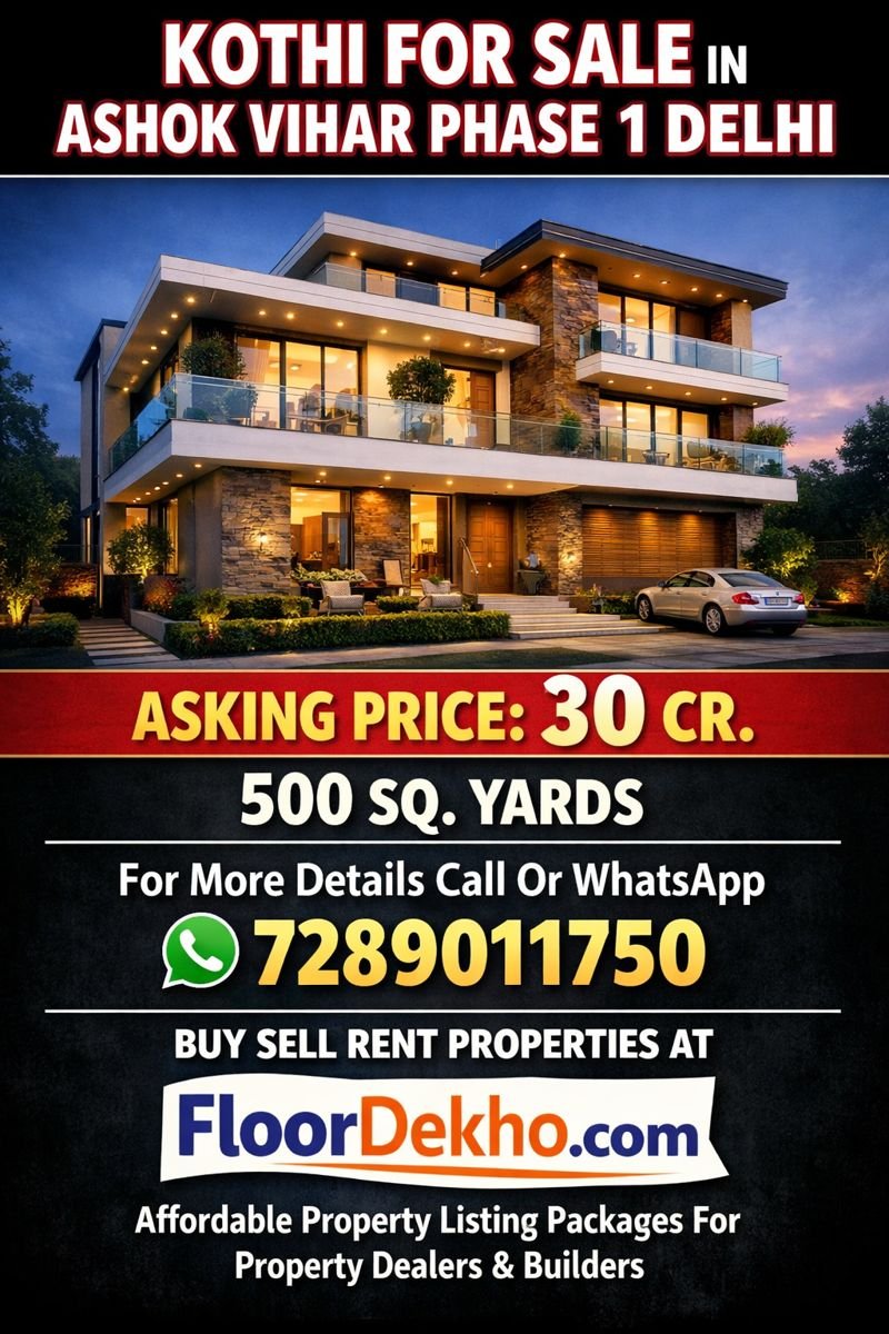 Kothi For Sale In Ashok Vihar Phase 1 Delhi