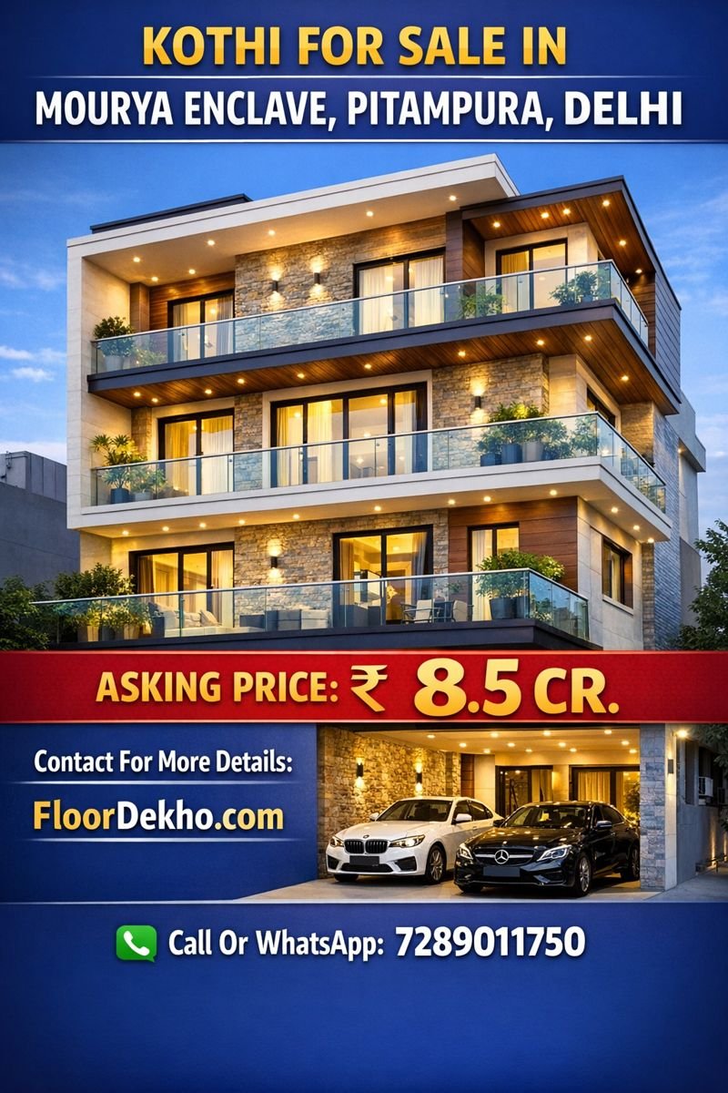 Kothi For Sale In Mourya Enclave Pitampura Delhi