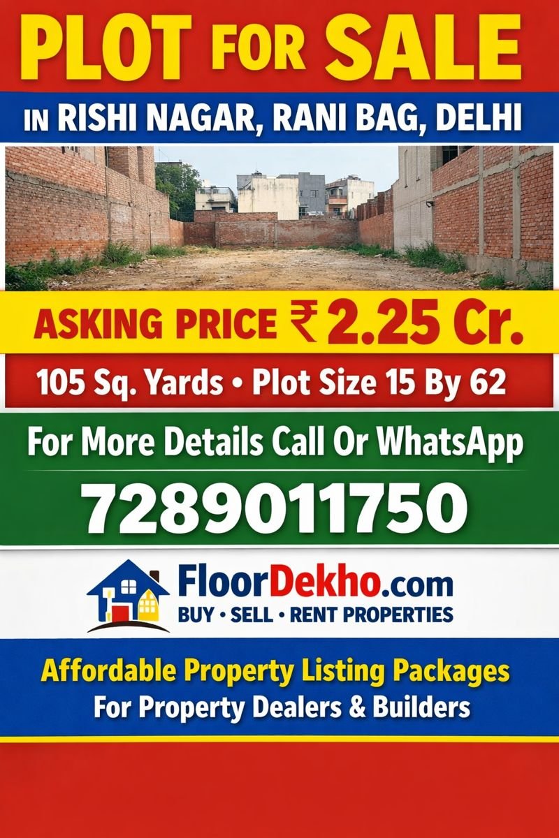 Plot For Sale In Rishi Nagar Rani Bag Delhi