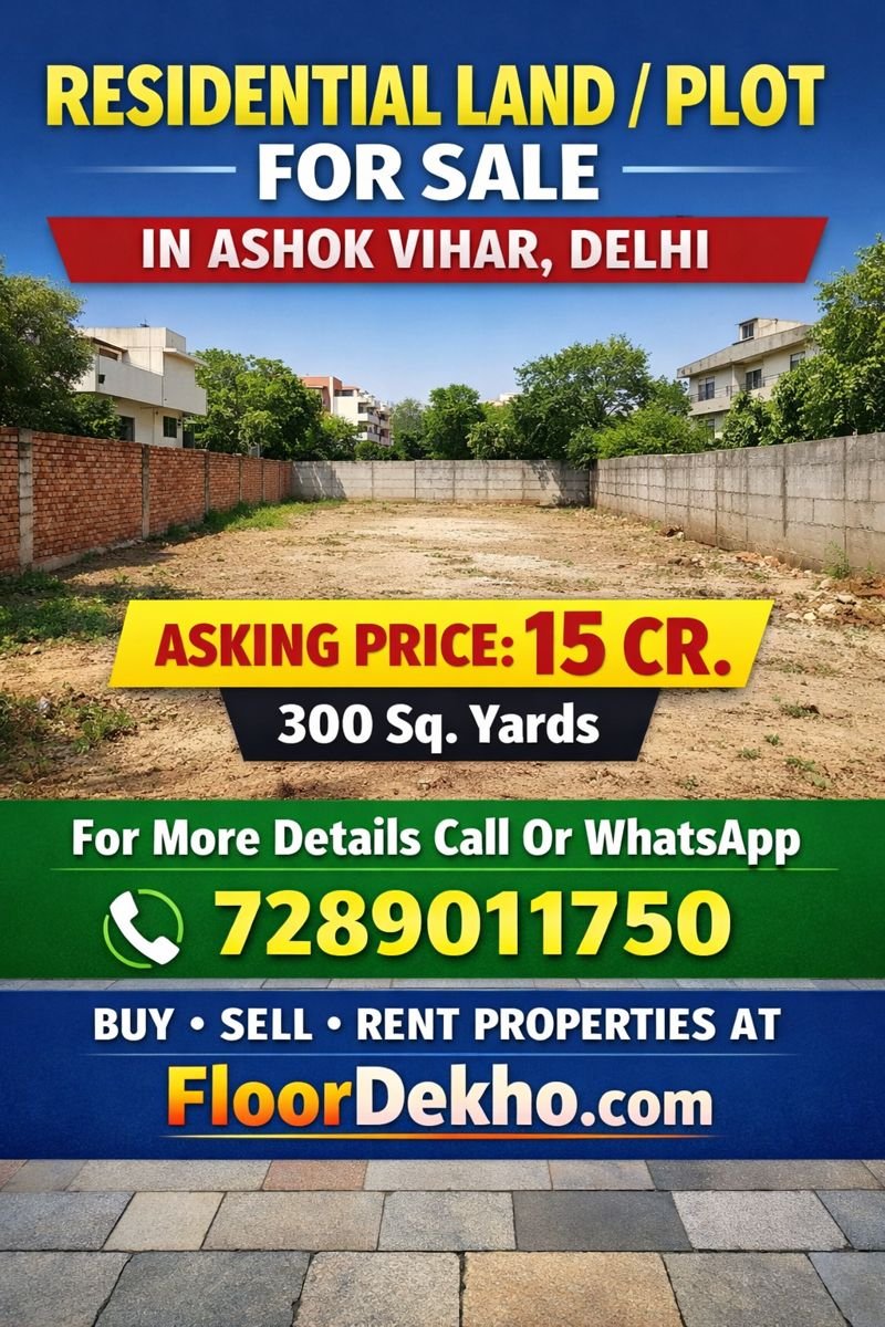 Residential Plot For Sale In Ashok Vihar Delhi