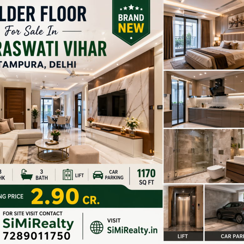 3 BHK Builder Floor For Sale In Saraswati Vihar Pitampura Delhi