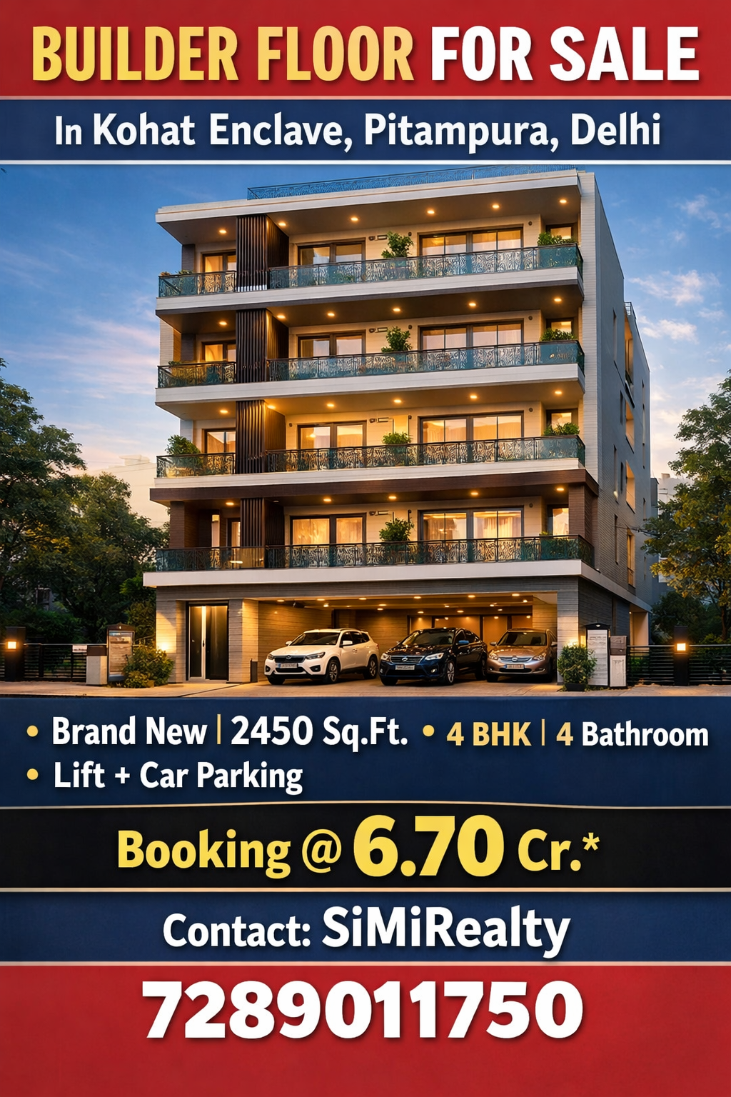 4 BHK Builder Floor For Sale In Kohat Enclave Pitampura Delhi