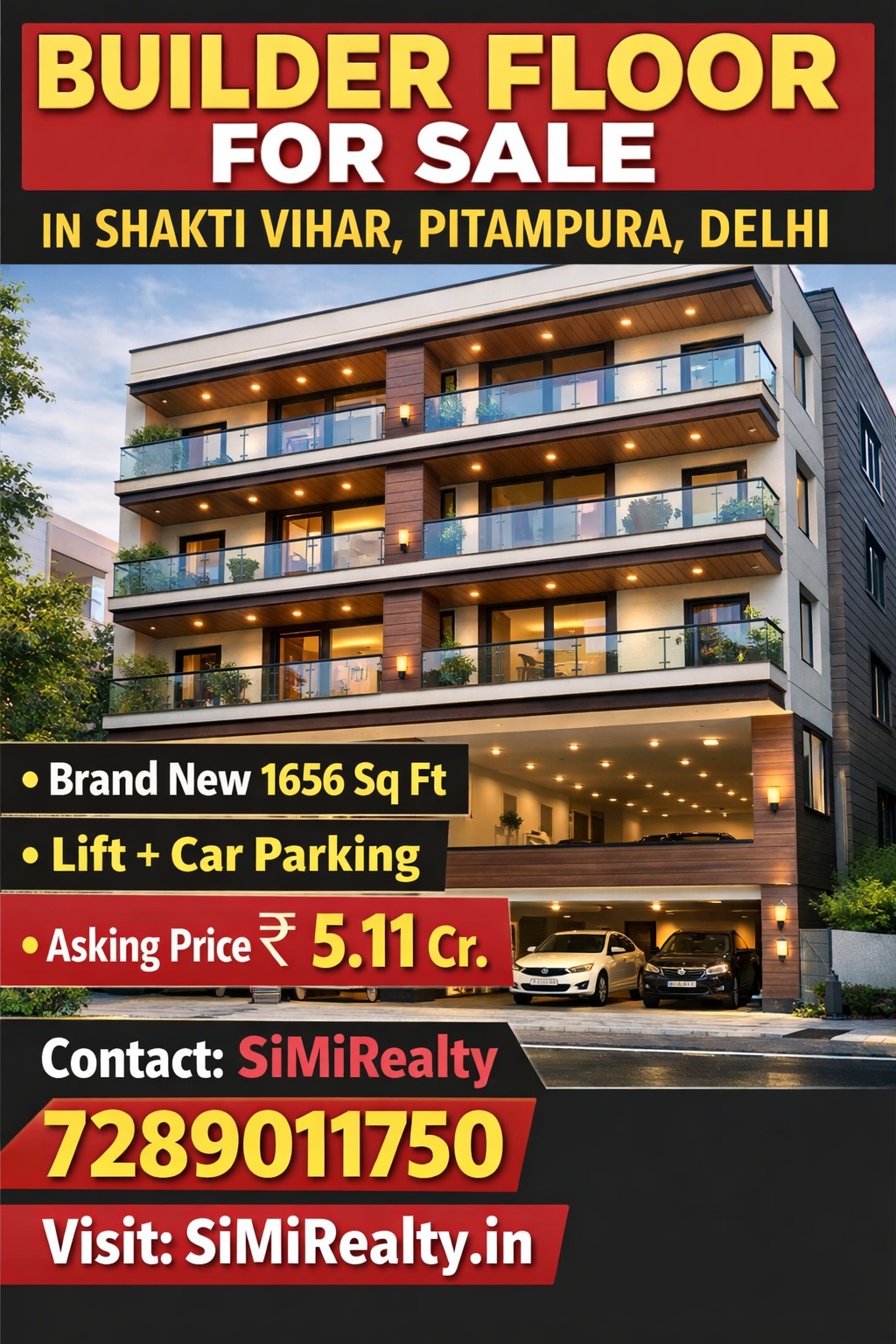 Builder Floor For Sale In Shakti Vihar Pitampura Delhi