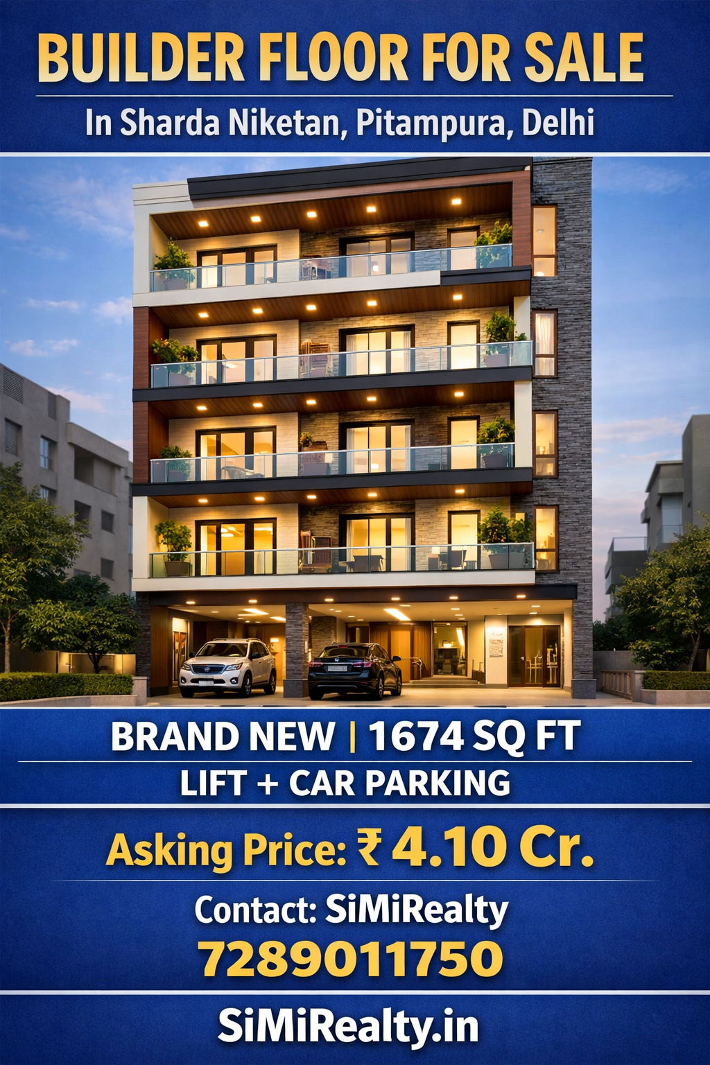 Builder Floor For Sale In Sharda Niketan Pitampura Delhi