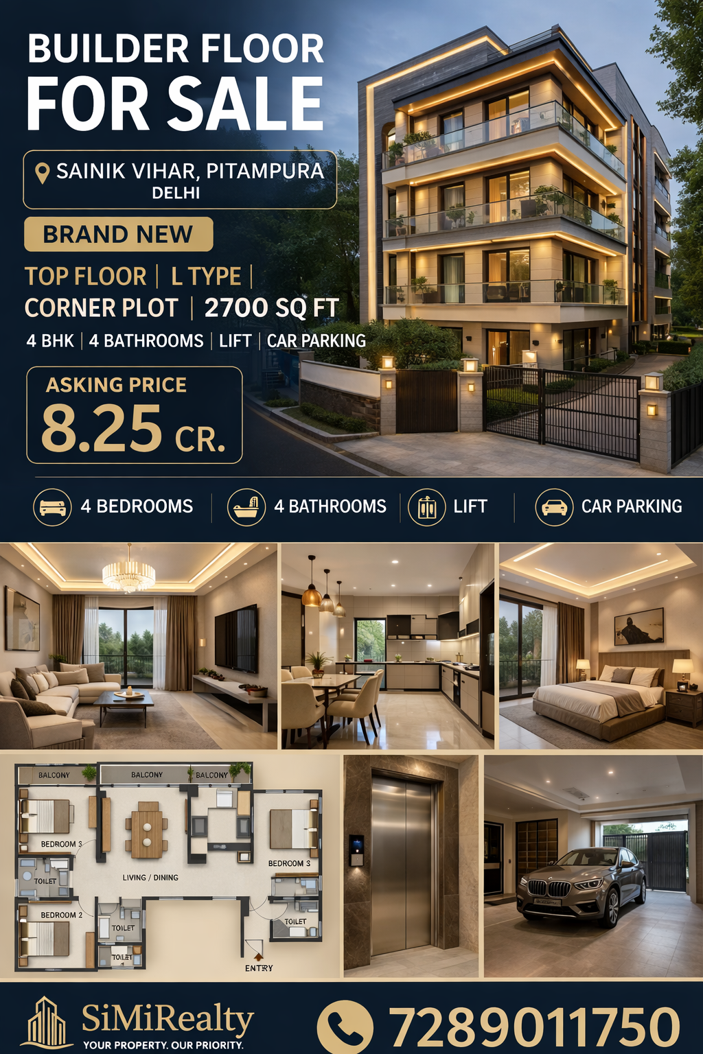 L Type Top Floor For Sale In Sainik Vihar Pitampura Delhi