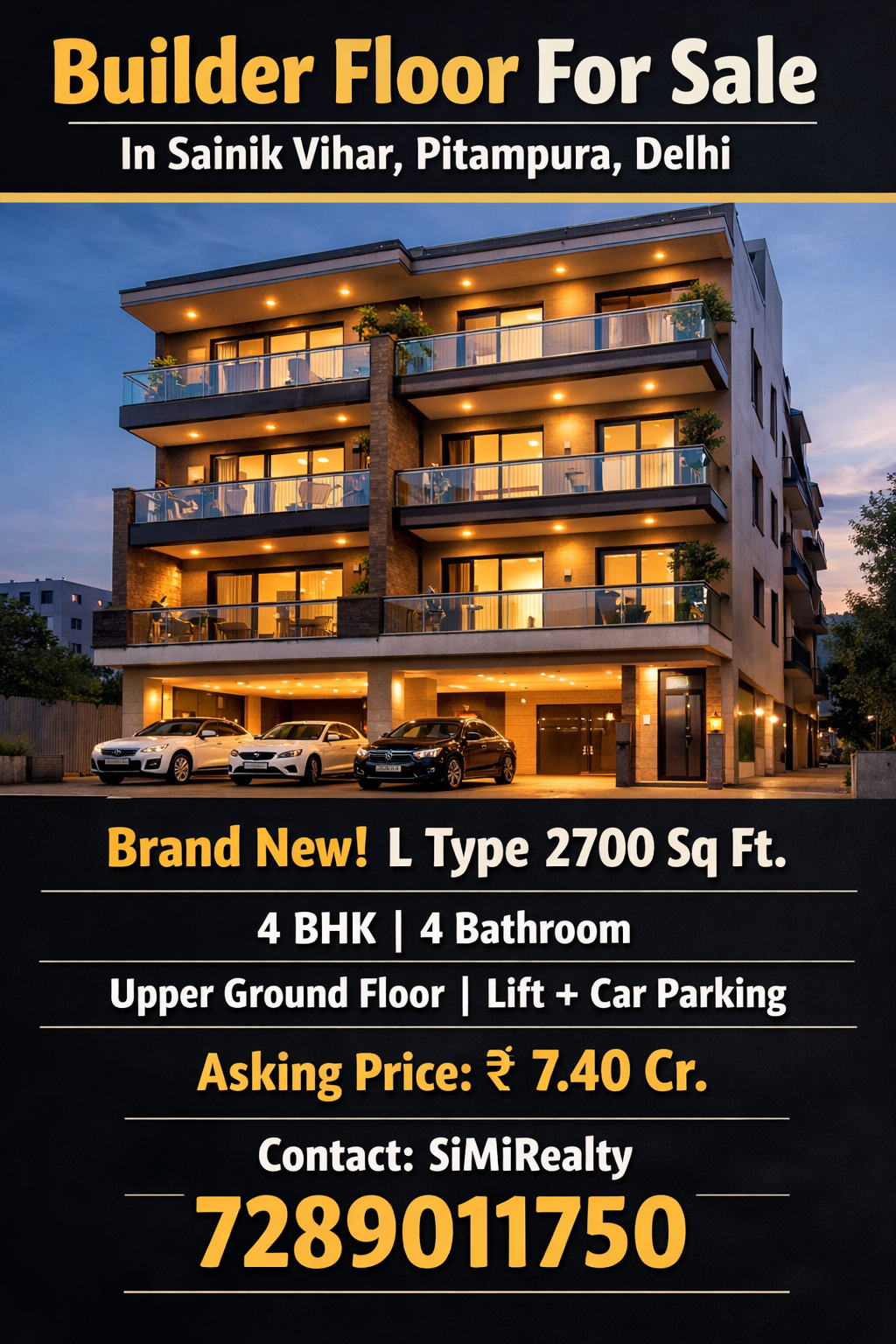 L Type Upper Ground Floor For Sale In Sainik Vihar Pitampura Delhi