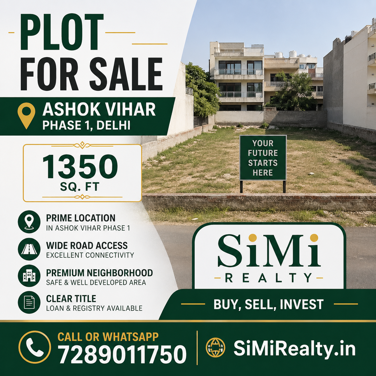 Plot For Sale In Ashok Vihar Phase 1 Delhi