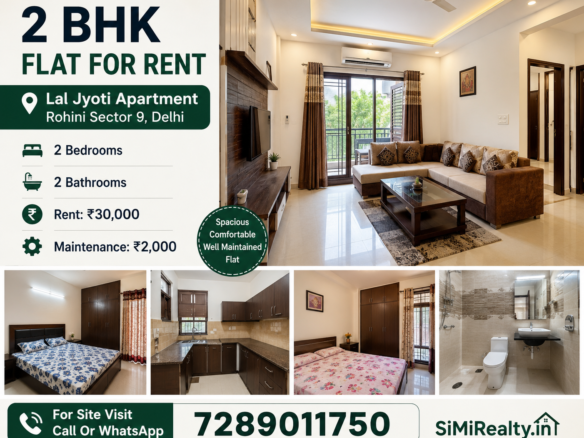 2 BHK 1000 Sq-ft Flat/Apartment For Rent in Lal Jyoti Apartment Sector 9 Rohini New Delhi