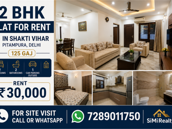 2 BHK 1000 Sq-ft Flat/Apartment For Rent in Lal Jyoti Apartment Sector 9 Rohini New Delhi
