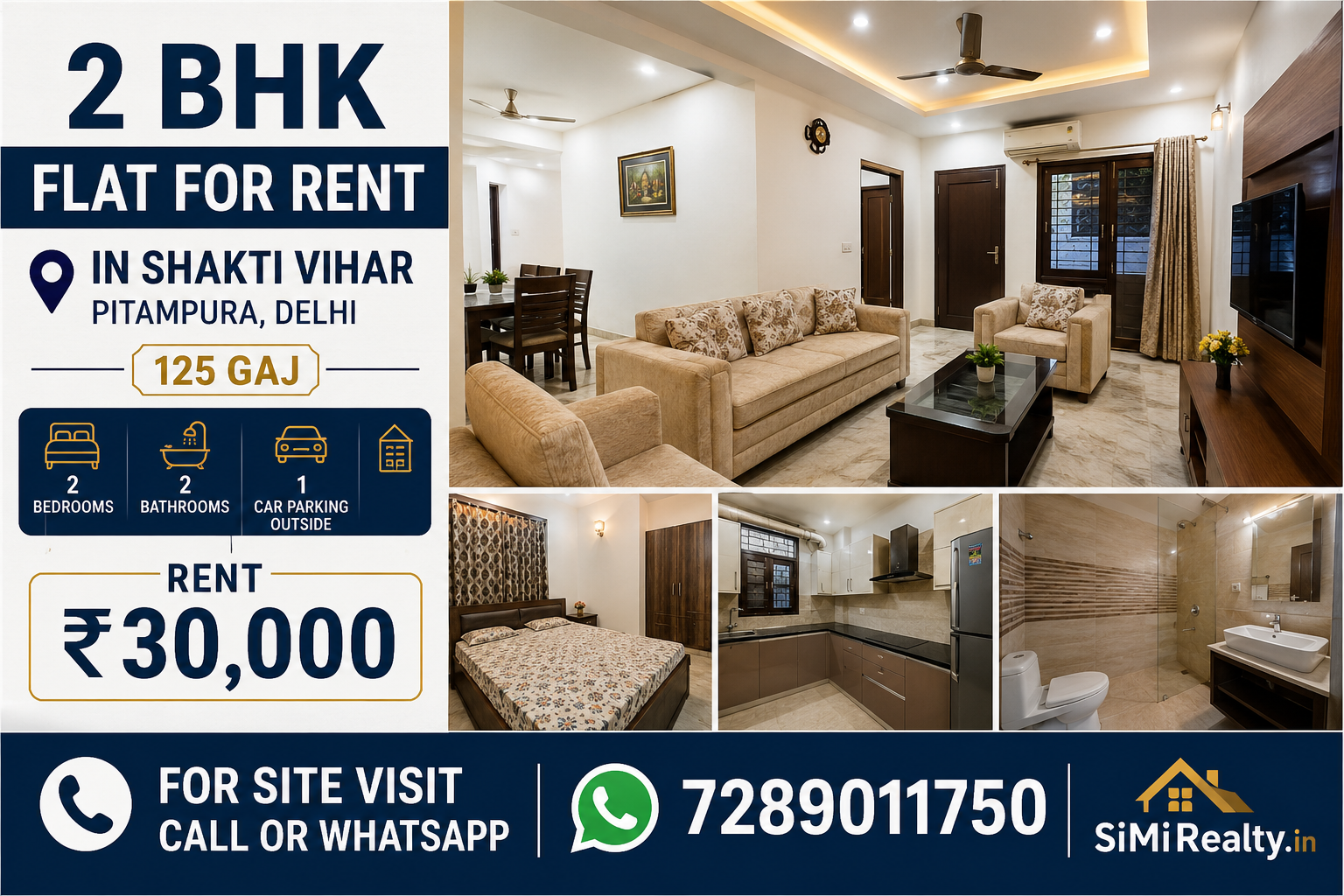 2 BHK 1000 Sq-ft Flat/Apartment For Rent in Lal Jyoti Apartment Sector 9 Rohini New Delhi
