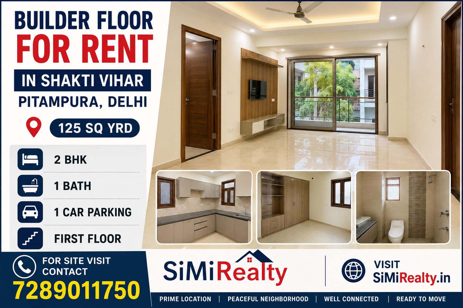 Builder Floor For Rent In Shakti Vihar Pitampura Delhi