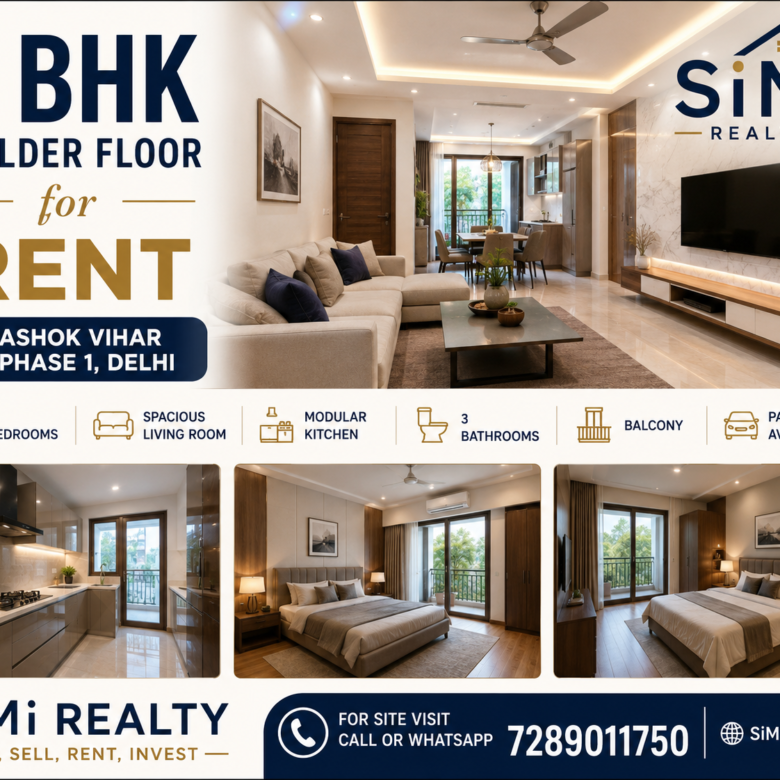 3 BHK Builder Floor For Rent In Ashok Vihar Phase 1 Delhi