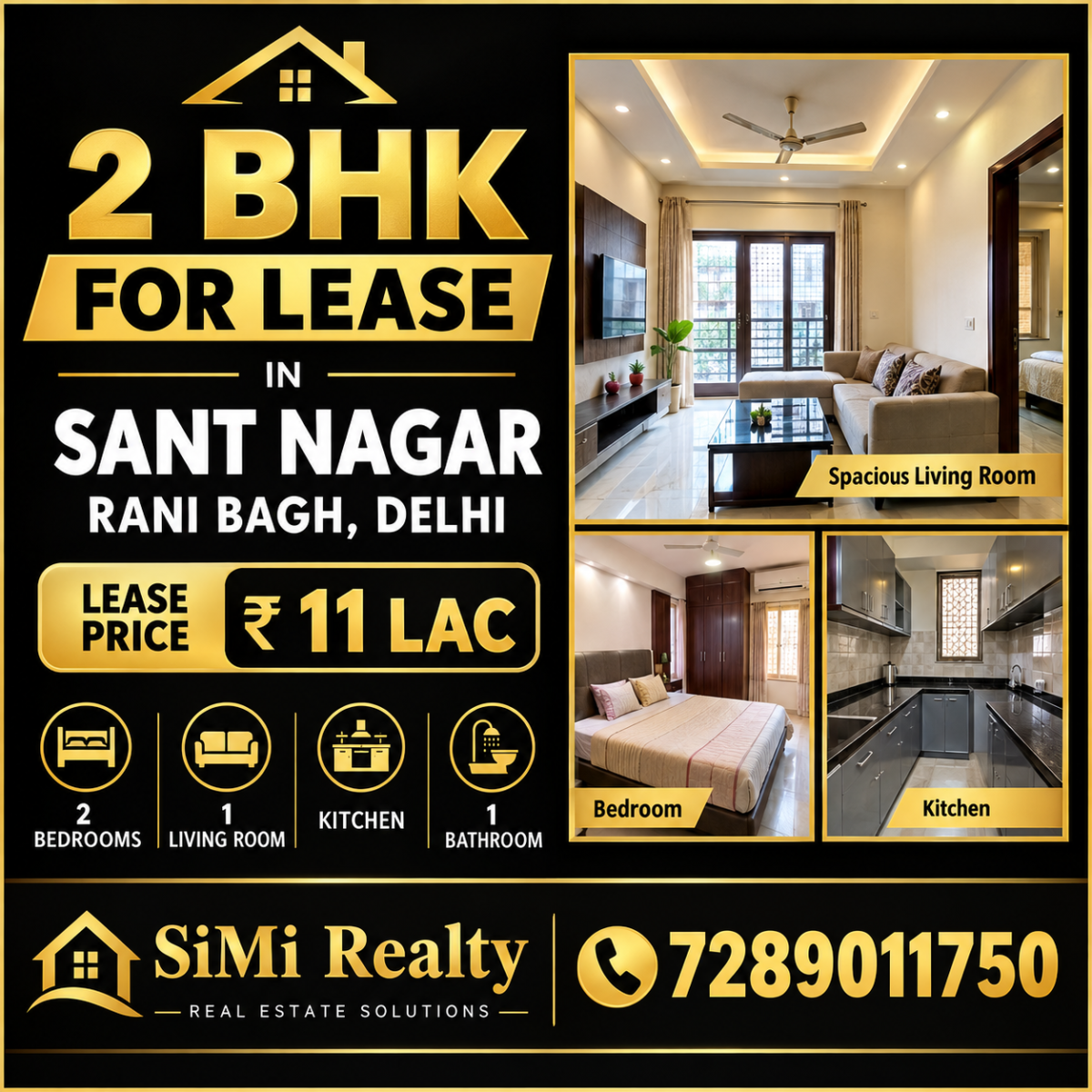 2 BHK For Lease In Sant Nagar Rani Bagh Delhi