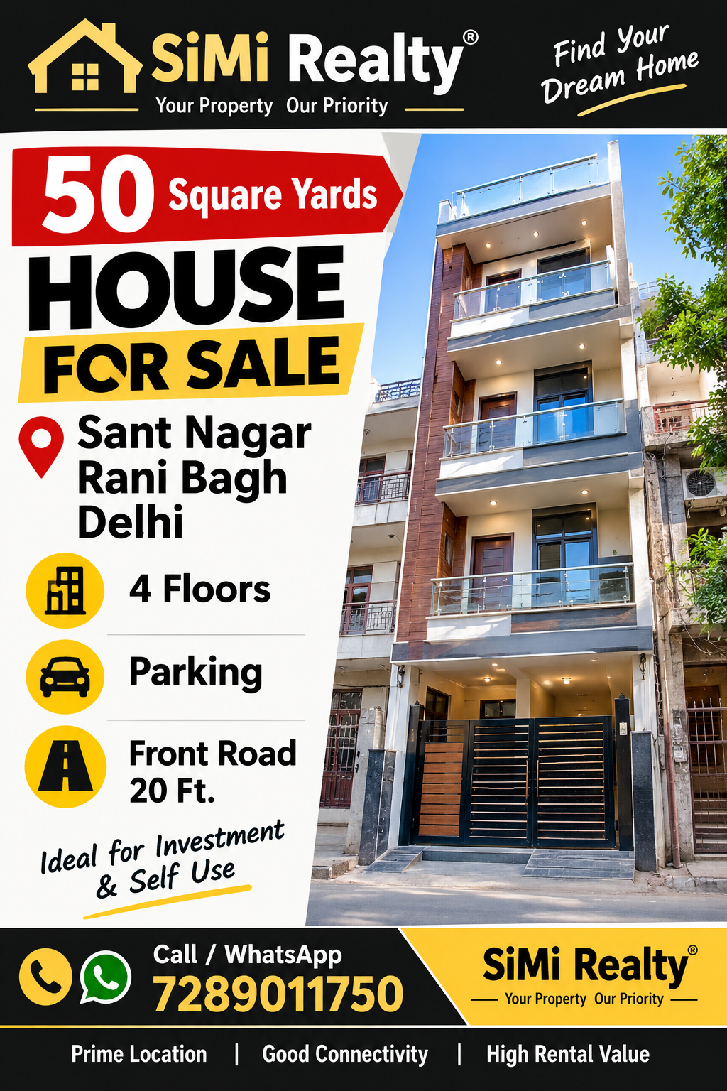 50 Square Yards House For Sale In Sant Nagar Rani Bagh Delhi